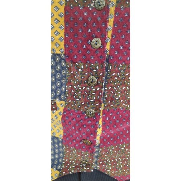 1980's-90's Gina Peters Sport Patchwork Paisley Vest - Picture 12 of 14